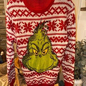Red and White Grinch Christmas Sweater